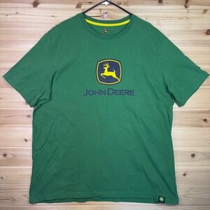 John Deere T-Shirt Mens XXL Green Durable Tough Short Sleeve Tee Shirt